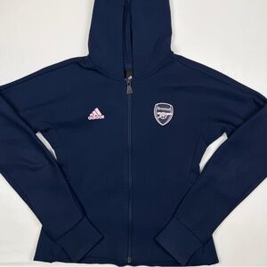 Adidas Arsenal Anthem Jacket Navy Women’s Small Full Zip Hoodie HF4029 Rare EUC